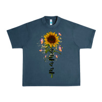 Midnight Navy mama sunflower Urban Heavy Tee - RacoonDesign