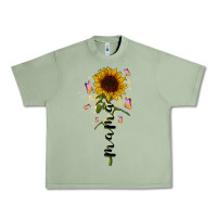 Oil Green mama sunflower Urban Heavy Tee - RacoonDesign