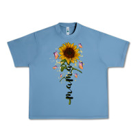 Pebble Blue mama sunflower Urban Heavy Tee - RacoonDesign