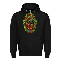 Black our lady of guadalupe christmas Zipper Hoodie - Jasminsmagicworld