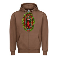 Chestnut our lady of guadalupe christmas Zipper Hoodie - Jasminsmagicworld