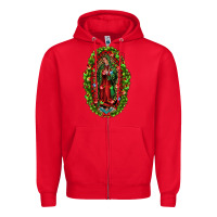 Red our lady of guadalupe christmas Zipper Hoodie - Jasminsmagicworld