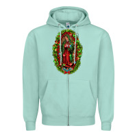 Seafoam our lady of guadalupe christmas Zipper Hoodie - Jasminsmagicworld