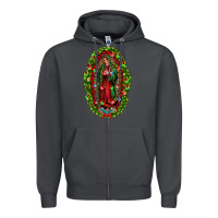 Smoke our lady of guadalupe christmas Zipper Hoodie - Jasminsmagicworld
