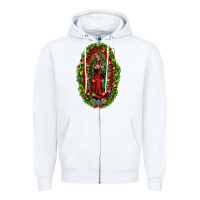 White our lady of guadalupe christmas Zipper Hoodie - Jasminsmagicworld