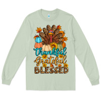 Matcha thankful grateful blessed turkey Long Sleeve Tee - Artiststas
