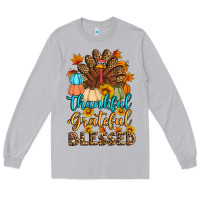 Moon Dust thankful grateful blessed turkey Long Sleeve Tee - Artiststas