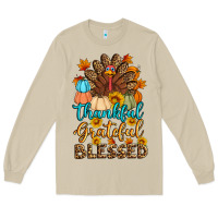 Mushroom thankful grateful blessed turkey Long Sleeve Tee - Artiststas