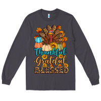 Smoke thankful grateful blessed turkey Long Sleeve Tee - Artiststas