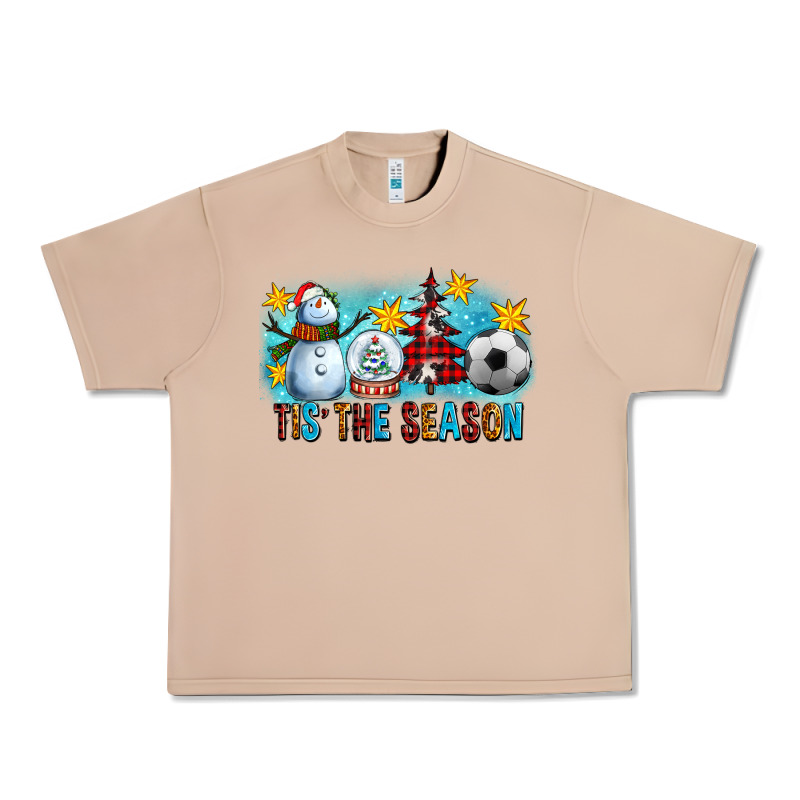 Tis The Season Christmas With Soccer Ball And Snowman Urban Heavy Tee by FaDigitalArtStudio | Teevron