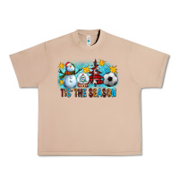 Burro Tis The Season Christmas With Soccer Ball And Snowman Urban Heavy Tee - FaDigitalArtStudio