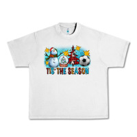 Lunar Rock Tis The Season Christmas With Soccer Ball And Snowman Urban Heavy Tee - FaDigitalArtStudio