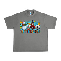 Tornado Tis The Season Christmas With Soccer Ball And Snowman Urban Heavy Tee - FaDigitalArtStudio