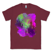 Burgundy castle halloween patch Classic Tee - BundleAndBundleShop