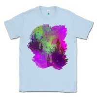 Dusty Blue castle halloween patch Classic Tee - BundleAndBundleShop