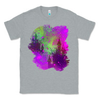 Heather Grey castle halloween patch Classic Tee - BundleAndBundleShop