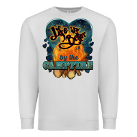 Dove Grey life is better by the campfire Premium Sweatshirt - NancyCooperArtShop