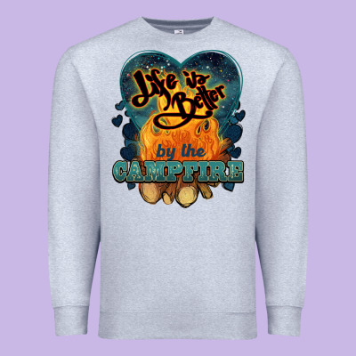Life Is Better By The Campfire Premium Sweatshirt Designed By Nancycooperartshop