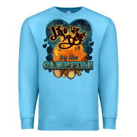 Ocean Blue life is better by the campfire Premium Sweatshirt - NancyCooperArtShop