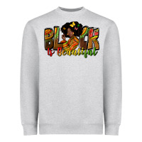 Heather Grey Black is beautiful juneteenth Heavyweight Sweatshirt - Zillion Design Studio