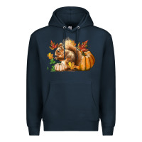 Navy Fall Squirrel Premium Hoodie - LillyAllenDesigns