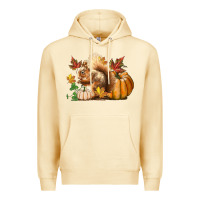 Pina Colada Fall Squirrel Premium Hoodie - LillyAllenDesigns