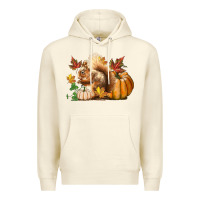 Sandshell Fall Squirrel Premium Hoodie - LillyAllenDesigns