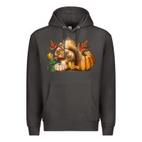 Smoke Fall Squirrel Premium Hoodie - LillyAllenDesigns