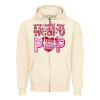 Sandshell you make my heart pop Zipper Hoodie - NancyCooperArtShop