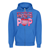 True Royal you make my heart pop Zipper Hoodie - NancyCooperArtShop