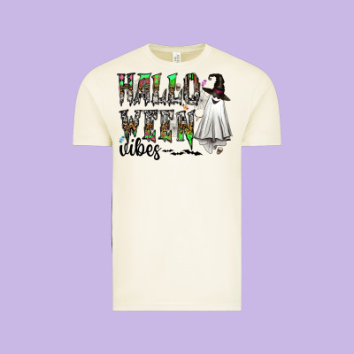 Halloween Vibes Vintage Tee Designed By Cowhidedigitalart