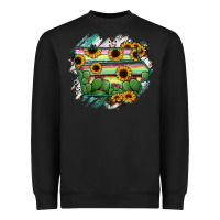 Black Iowa State Map Heavyweight Sweatshirt - RanaPortraitStore