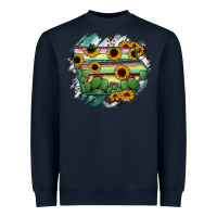 Navy Iowa State Map Heavyweight Sweatshirt - RanaPortraitStore