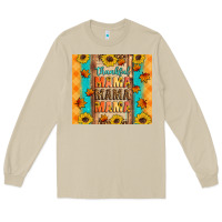 Mushroom Thankful mama mama mama Long Sleeve Tee - Artiststas