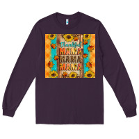 Plum Thankful mama mama mama Long Sleeve Tee - Artiststas