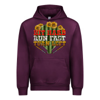 Mauve Wine Hit hard run fast turn left Urban Hoodie - NancyCooperArtShop