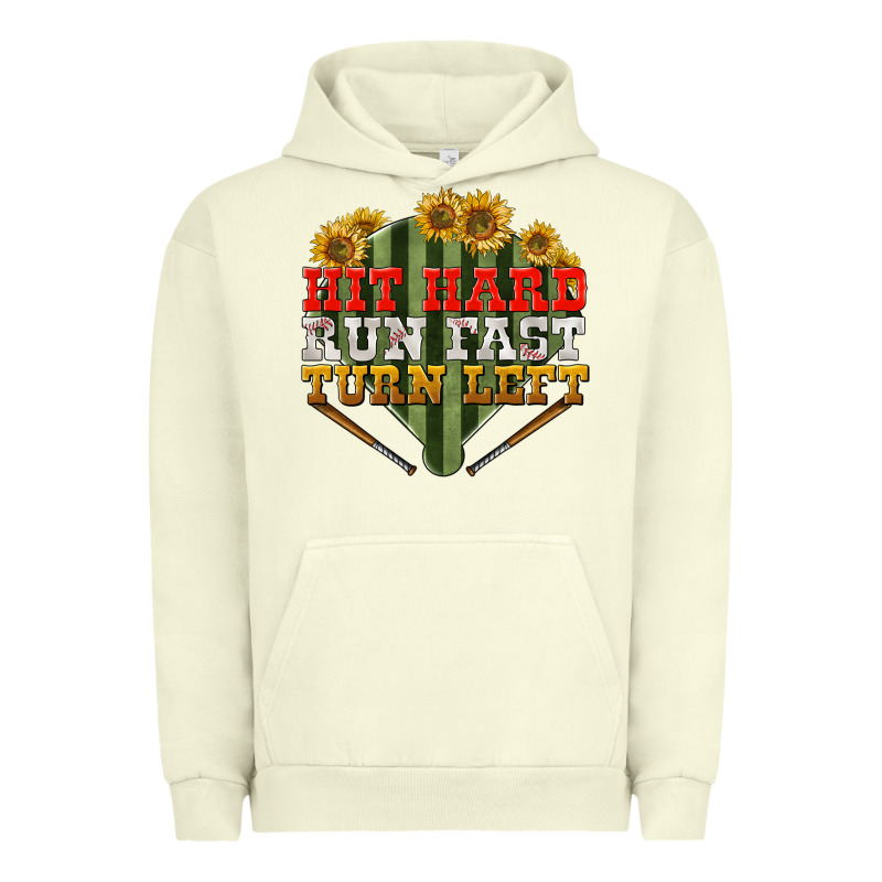 Hit Hard Run Fast Turn Left Urban Hoodie by NancyCooperArtShop | Teevron
