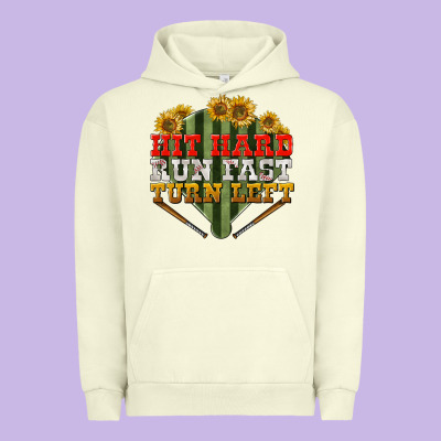 Hit Hard Run Fast Turn Left Urban Hoodie Designed By Nancycooperartshop