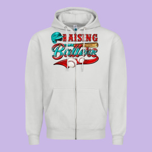 Raising Ballers Zipper Hoodie Designed By Nancycooperartshop