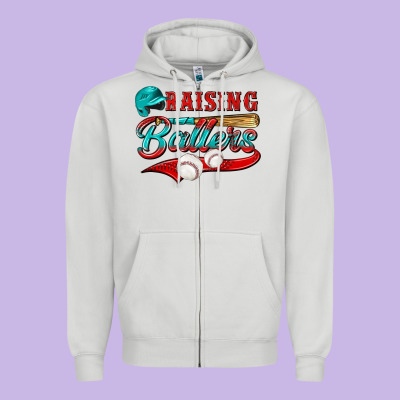 Raising Ballers Zipper Hoodie Designed By Nancycooperartshop