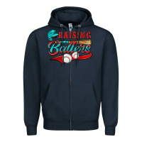 Navy raising ballers Zipper Hoodie - NancyCooperArtShop