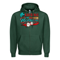 Sports Green raising ballers Zipper Hoodie - NancyCooperArtShop