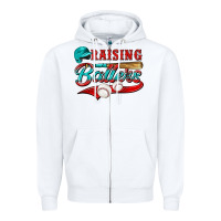White raising ballers Zipper Hoodie - NancyCooperArtShop