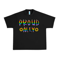 Black proud ally Urban Heavy Tee - CowhideDigitalArt