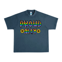 Midnight Navy proud ally Urban Heavy Tee - CowhideDigitalArt