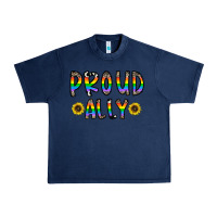 Navy proud ally Urban Heavy Tee - CowhideDigitalArt