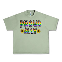 Oil Green proud ally Urban Heavy Tee - CowhideDigitalArt