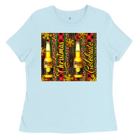 Baby Blue beer bottle for christmas Ladies Tee - AdoDesignShop
