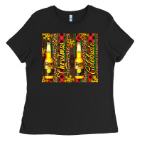 Black beer bottle for christmas Ladies Tee - AdoDesignShop