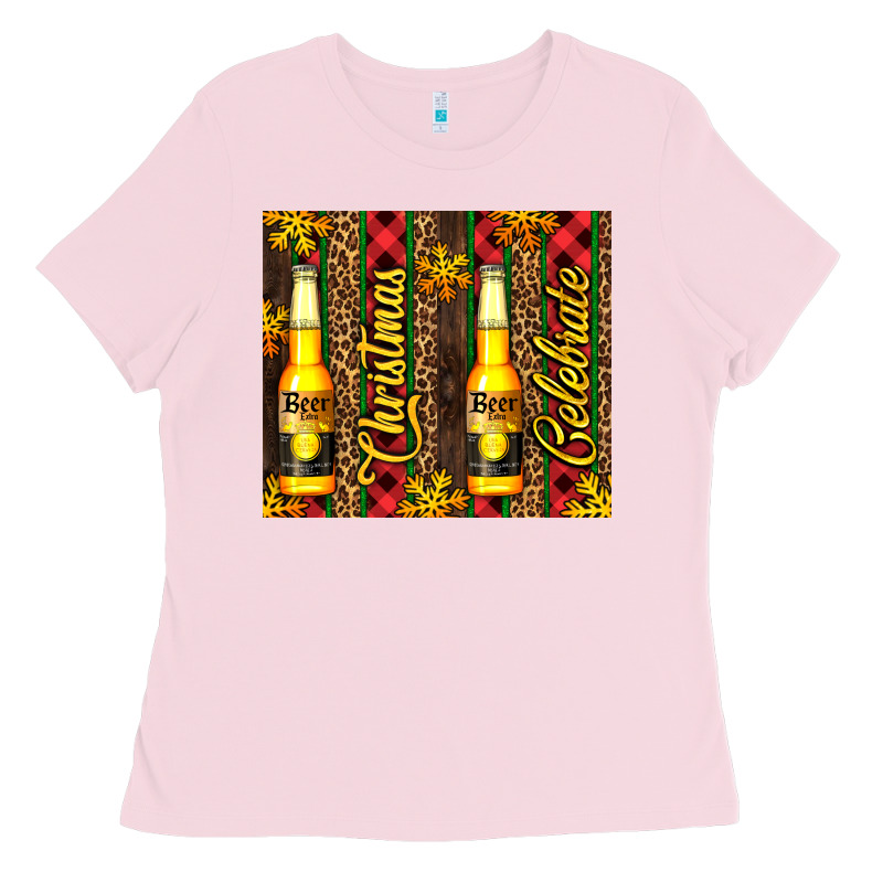 Beer Bottle For Christmas Ladies Tee by AdoDesignShop | Teevron